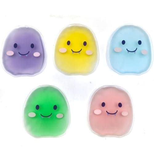 Reusable Pocket Hand Warmers, Click Activated Instant Heat Packs, Snap It Hot/Cold Gel Heating Pad for Pain Relief, Sore Muscles, Stiffness, Aches, Instant Hot Pad, Hot Compress (5 Ghosts)