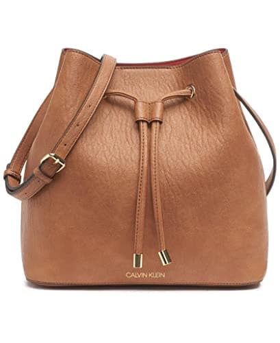 Calvin Klein Women's Gabrianna Bucket, Caramel, One Size