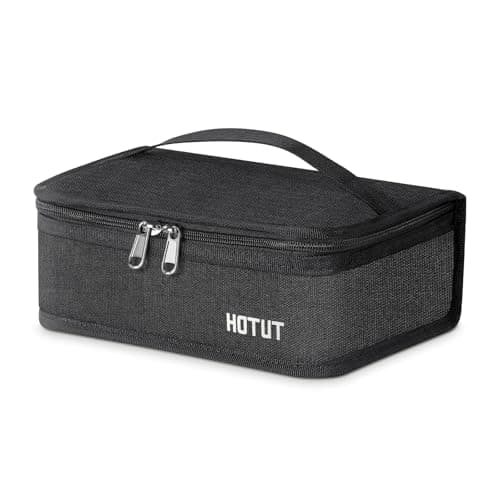 HOTUT Lunch Insulated Bag Small with Handle, Tote Cool Reusable, Portable Thermal Cooler Box for Men Women Kids, Thermal Lunch Tote Bags for Work School Packed Sandwich