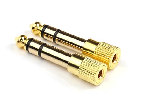 Devinal Professional 6.35mm 1/4 inch Plug to 3.5mm 1/8 inch Jack Gold Plated TRS AUX Stereo Audio Headphone Jack Adapter Converter Connector(2 Pack) — view 4
