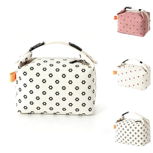 SUOXU Lunch Bag for Women Men,Cooler Bag for Work School Picnic, Reusable Insulated Lunch Box Bag, Waterproof and Oil-Proof Corduroy Tote Bag, Portable Picnic Bag Cool Bag-8L