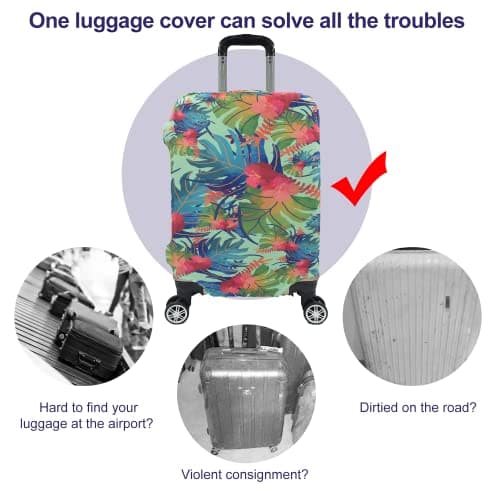 GOXUNYUAN Travel Luggage Cover, Suitcase Protector Bag Fits 29-30 Inch Luggage Colorfulmaple — view 4
