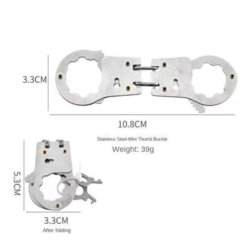 Toy Handcuffs for Grownups Stainless Steel Interactive Portable with Keys — view 6