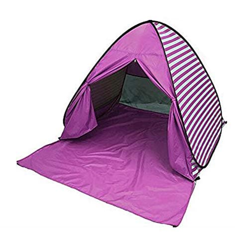 Eplze Automatic Pop Up Beach Tent for 2-3 Persons-Stripe Style (Pink)