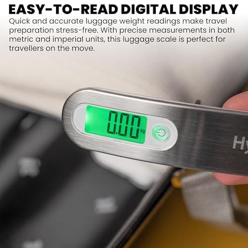 Hypercube Luggage Scale Portable Digital Weight Scale for Travel Suitcase Weigher with Tare Function 110 Lb/ 50Kg Capacity Grey — view 3