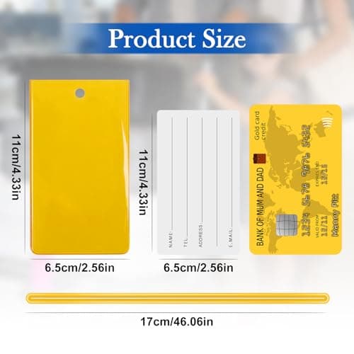 Luggage Tags, 4Pcs Baggage Labels, Suitcase ID Tag Set, Handbag Tag Labels Travel Accessories for Checked Luggage, Hand Luggage and Backpacks — view 3
