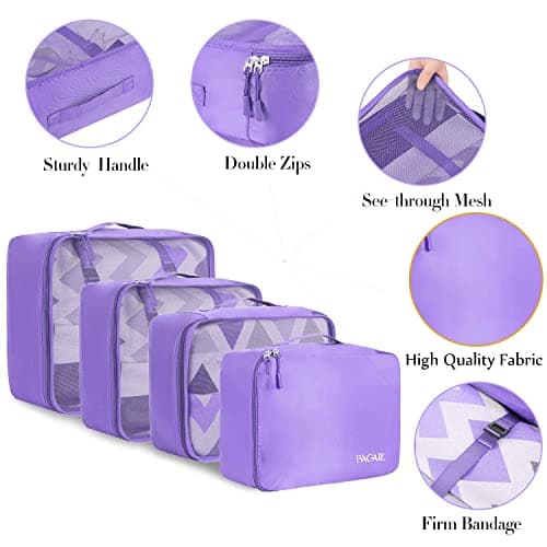 BAGAIL Packing Cubes for Suitcase 8 Set, Lightweight Luggage Packing Organizers Packing Cubes for Travel Accessories — view 4