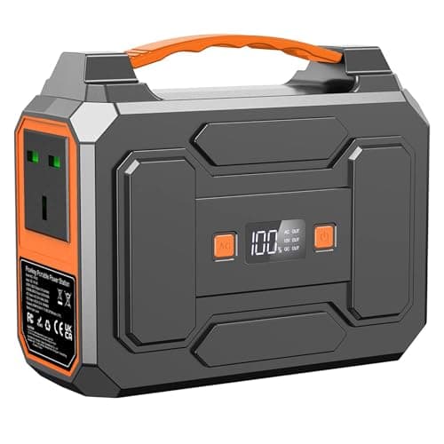Powkey 100W Portable Power Station 97.68Wh/ 27000mAh,Outdoors,Orange