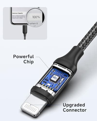 RAVIAD iPhone Cable Short [30CM, MFi Certified]Nylon Braided iPhone Charger — view 5