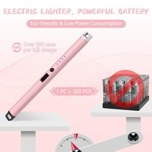 Candle Lighter Flameless, Rechargeable Electric Lighter for Camping, Party — view 4