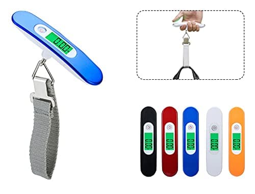 Luggage Scale Portable DIGITAL weight Scale For Travel Suitcase Weigher with tare function 110 LB/ 50KG capacity red (Portable scale_royal blue) — view 2