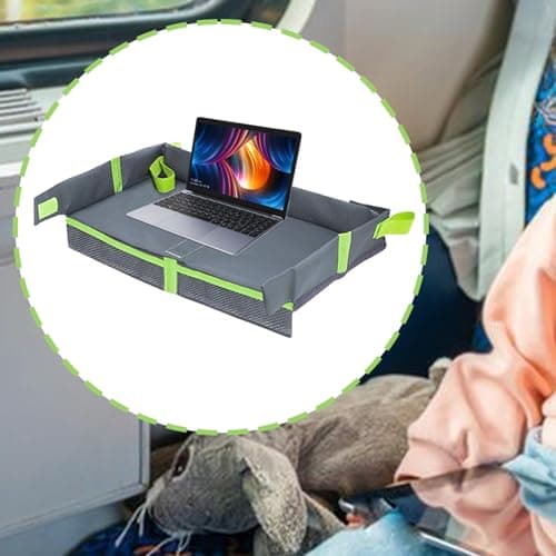 Foldable Travel Tray - Lightweight Kids Travel Tray, Airplane Portable Table | Road Trip Children's, Compact Trays Washable Kids for Outdoor — view 6