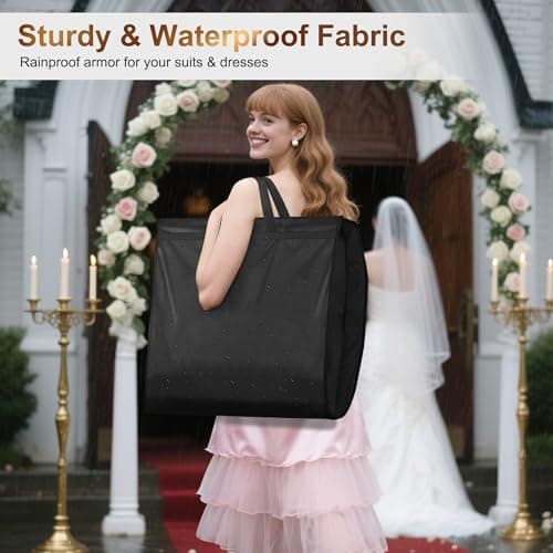 MISSLO Wedding Dress Bags Covers Long Dress Carriers for Women Travel — view 5