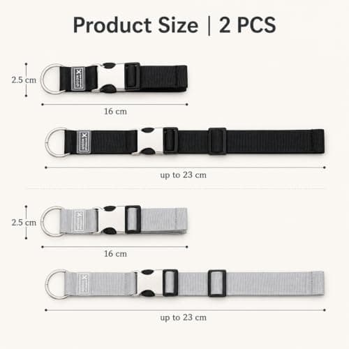 2 Pack Add a Bag Luggage Straps Adjustable Quick Release for Suitcases — view 2