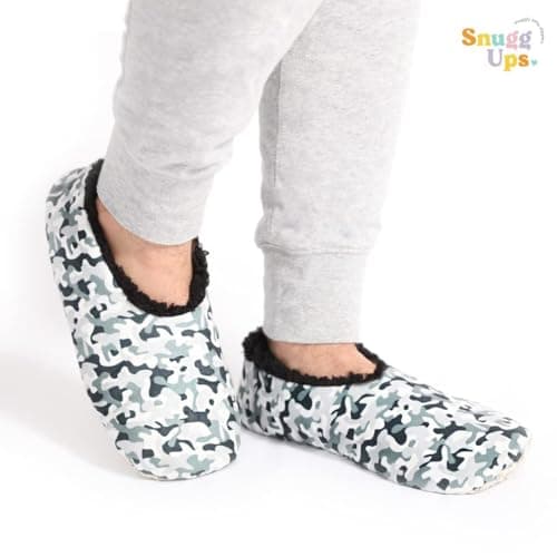 Splosh Men's Camo Slippers - X-Large adult camo slippers with a fun design to keep you warm in soft, comfy and fluffy mens slippers. Machine washable with anti slip soles. Dad Gifts. — view 6
