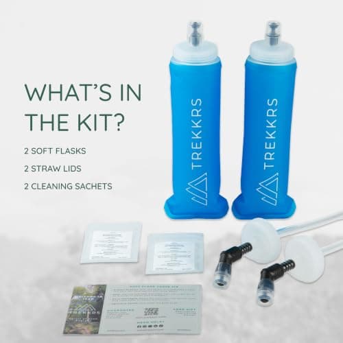 Trekkrs 2 Pack Soft Flask Water Bottles - 500 ml — view 6