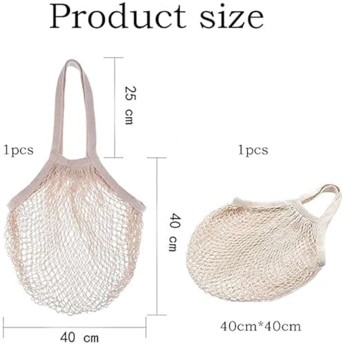 2Pcs grocery net bag,String Bag,Net Bag Fruit Bags,Reusable Net String Shopping Bags Mesh Produce Bags Organic Grocery Shopping Bags Tote Handbag for Vegetables Fruits Commodities Outgoing Travel — view 2