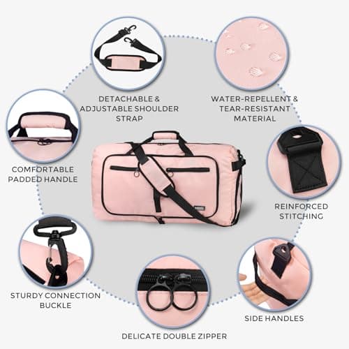 Fmeida 65L Foldable Travel Duffle Bag Waterproof Holdall Luggage Bags — view 6