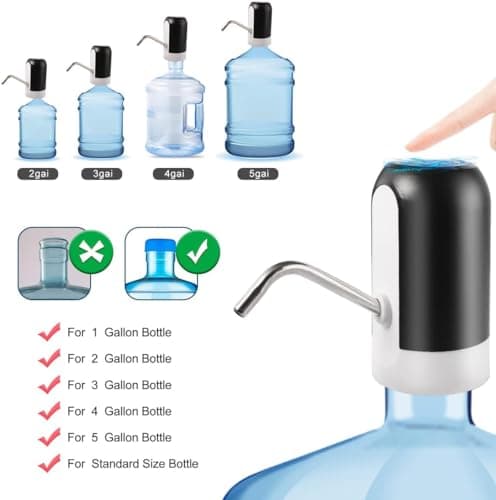 Water Dispenser, Electric Wireless USB Charging Water Bottle Pump — view 5