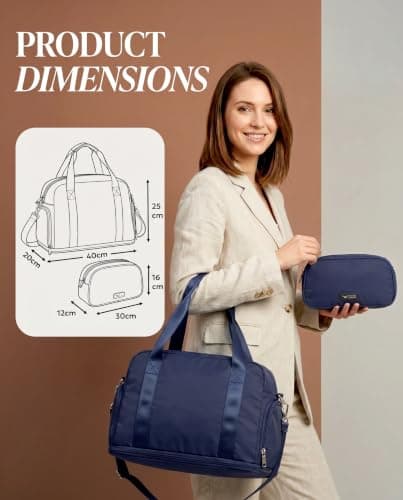 Lugg Jetset 3-Piece Travel Set – 55x35x23 cm Hard Shell Cabin Suitcase, Duffel Bag and Toiletry Bag for Lightweight Airline Hand Luggage and Weekend Travel — view 4