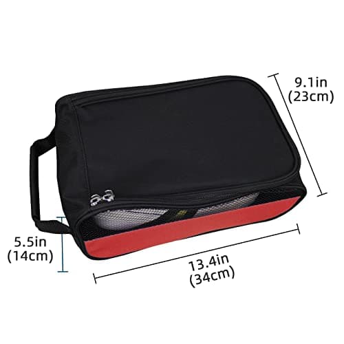 Portable Golf Shoe Bag Outdoor Travel Zippered Waterproof&Breathable Carrier Bags for Men and Women — view 5