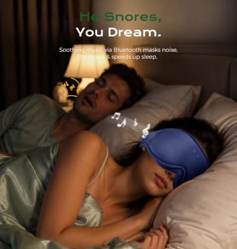 MUSICOZY Sleep Mask Headphones | 100% Blackout 3D Organic Bamboo Cotton — view 4