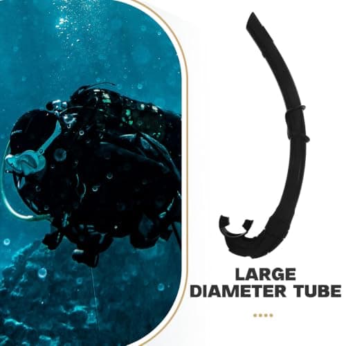 Foldable Swimming Snorkel Training Gear with Case, Black Silicone — view 6