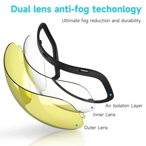 Findway Yellow Silver Magnetic Interchangeable Spherical Lens,Anti-fog 100% UV Protection, Anti-glare Goggles for Ski Goggles (Lens only) — view 4