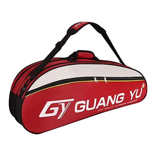 FakeFace Professional Badminton Racket Bag 4-6 Pack Racquet Handbag Waterproof Tennis Racquetball Battledore Sport Duffel Large Capacity Gym Equipment Bag Portable Shoulder Tote Bag with Handle