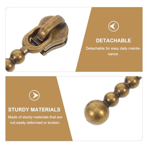 VINTORKY 40pcs Vintage Metal Zipper Pull Replacement Repair Kit with Sturdy Support and Rust Resistant Design, Universal Fit for Suitcase and Clothing, for Quick Zipper Fix and Sewing — view 3
