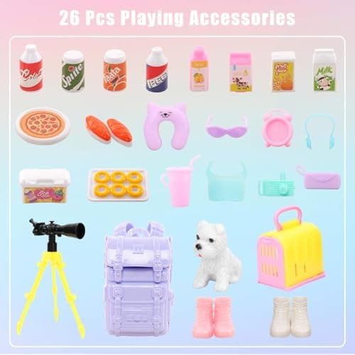 Miunana 34 Doll Travel Camping Tent Playset Accessories for 11.5 Inch Dolls — view 4