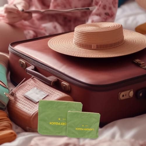 6Pcs Waterproof Travel Storage Bags, Green Oxford Fabric Organisers — view 6