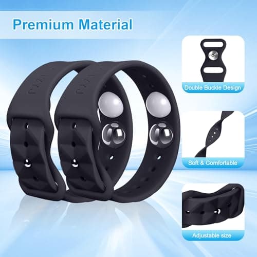MEIYYJ Travel Sickness Bands for Adults Adjustable Anti Sickness Wristbands Natural Nausea Relief of Headaches,Insomnia,Anxiety,Sleep Aid, Morning Sickness-Black — view 4