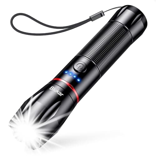 Blukar LED Torch Rechargeable, 2000L Super Bright Flashlight with 5 Modes