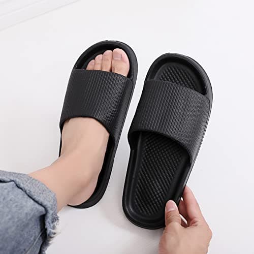 Generisch 2026 Fashion Couples Men Shower Room Non-Slip Breathable Soft Sole Shoes Slippers Comfortable Flat Shoes, black, 11 UK — view 4