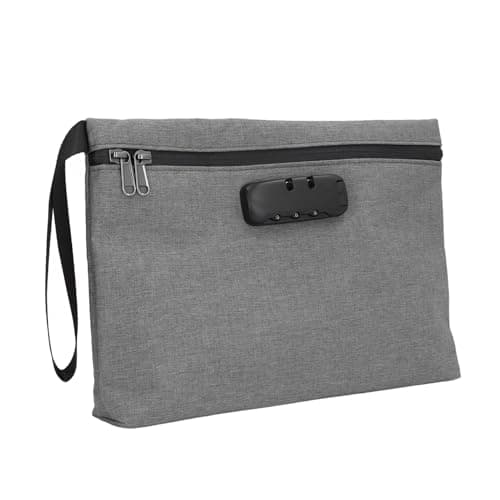 Odour Proof Bag, Large Odour Proof Bag, Odour Proof Container with Combination Lock, Activated Carbon Fibre Lining for Travel, Sealable, Lockable Stash, gray