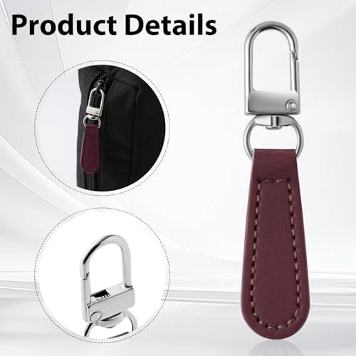 Deoward Zipper Pull Replacement PU Leather Handle Zipper Repair Tab (8 PCS) — view 2