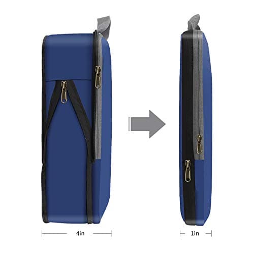 Eono Compression Packing Cubes, Luggage Organiser Set, Extensible Suitcase Organiser, Packing Organisers for Suitcases, Packing Cubes for Travel or Home Storage - Navy, 3 Set — view 3