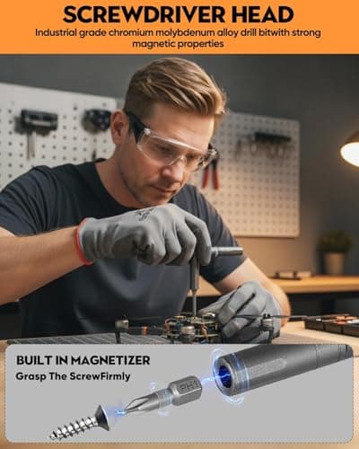 Saker 42-in-1 Magnetic Screwdriver Set with Ratchet T Handle Multi-Bit Tool Kit for Father Gifts Home, Computer, Bicycle, Furniture, and DIY Projects Dark Orange — view 5