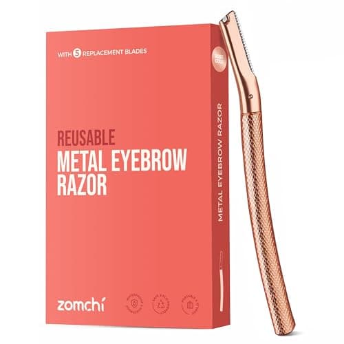 ZOMCHI Eyebrow Razor for Women & Men,Precision Cover,Rose Gold