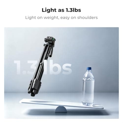 K&F CONCEPT 57.9"/147cm Lightweight Camera Tripod — view 3