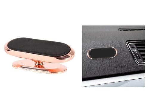 Fortune Global Universal Car Phone Holder - Magnetic Mount With 360 Rotation, Compatible With Samsung iPhone All Smartphones (Rose Gold)
