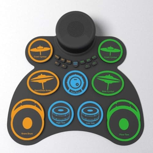 Portable E-Drum Kit 9-Pad with Built-in Speakers — view 2
