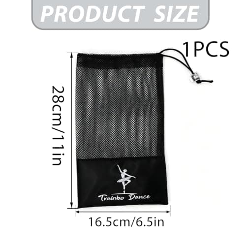 CYunhui Dance Shoe Portable Ballet Pointe Shoe Storage Pouch, Black 1Pcs — view 2