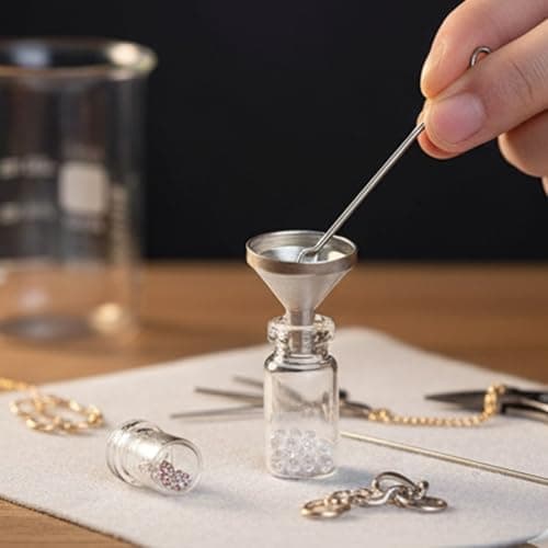 Portable Miniature Funnel Set with Narrow Spout Spill Proof Ashes Perfume Powder Pet Memorial Funnel Set — view 4