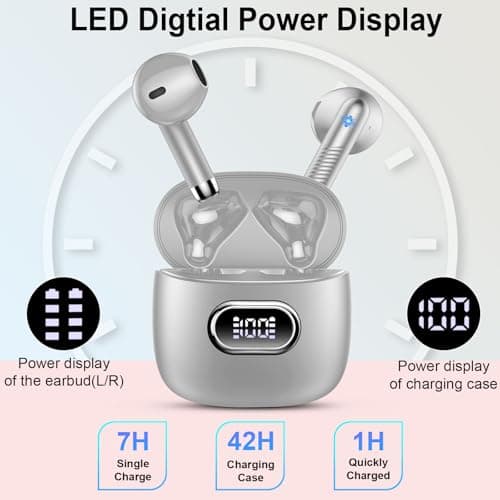 Wireless Earbuds, NEW Mini Bluetooth 5.4 Headphones In Ear with Deep Bass — view 5