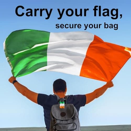 [Pack 2] tag8 Ireland Flag Smart Luggage tag |Trendy Luggage tag ID Identification | Suitcase Tag | Fashionable Digital Name tag | Airline Compliant, SITA World Tracer Code Enabled | Gift idea — view 3