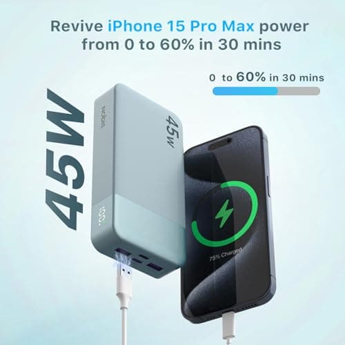 NOBIS Power Bank Fast Charging 45W 20000mAh Portable Charger — view 2