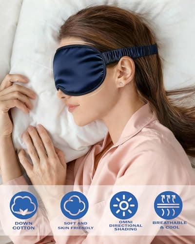 lulir Sleep Mask 2 Pack, Silk Eye Mask for Sleeping,Travel & Sleep — view 3