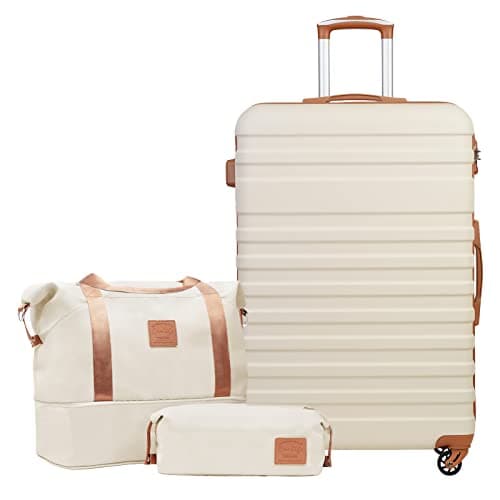 COOLIFE 3-Piece Luggage Set, 28 inch Large Suitcase Set for Checked Luggage